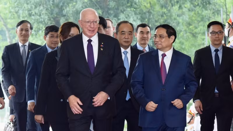 Sáng 4/4, tại Hà Nội, Thủ tướng Chính phủ Phạm Minh Chính hội kiến Toàn quyền Australia David Hurley sang thăm cấp Nhà nước tới Việt Nam.