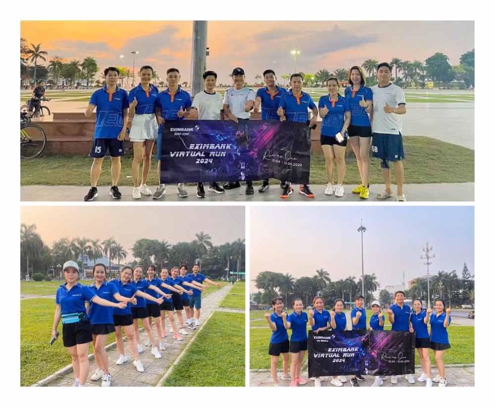 Giải chạy trực tuyến Eximbank Virtual Run 2024 - Run As One đã thu hút hàng nghìn Eximer trên toàn quốc cùng tham gia lan tỏa tinh thần “Bứt phá không giới hạn” đến cộng đồng và các VĐV trước khi Giải chạy đêm chính thức diễn ra.