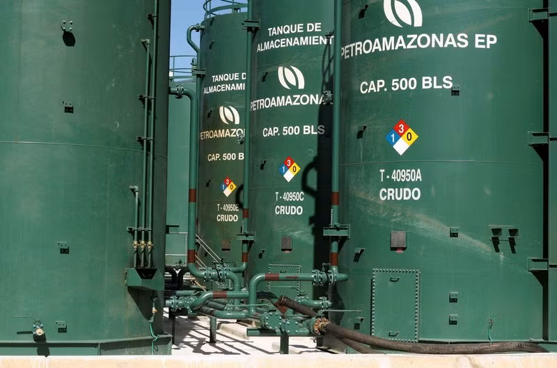 Một cơ sở của Công ty dầu Petroamazonas ở Ecuador. (Ảnh minh họa: Reuters)