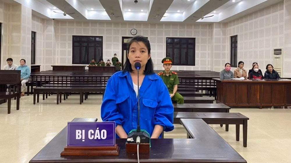 Bị cáo Đoàn Thị Kim Thanh tại phiên tòa.