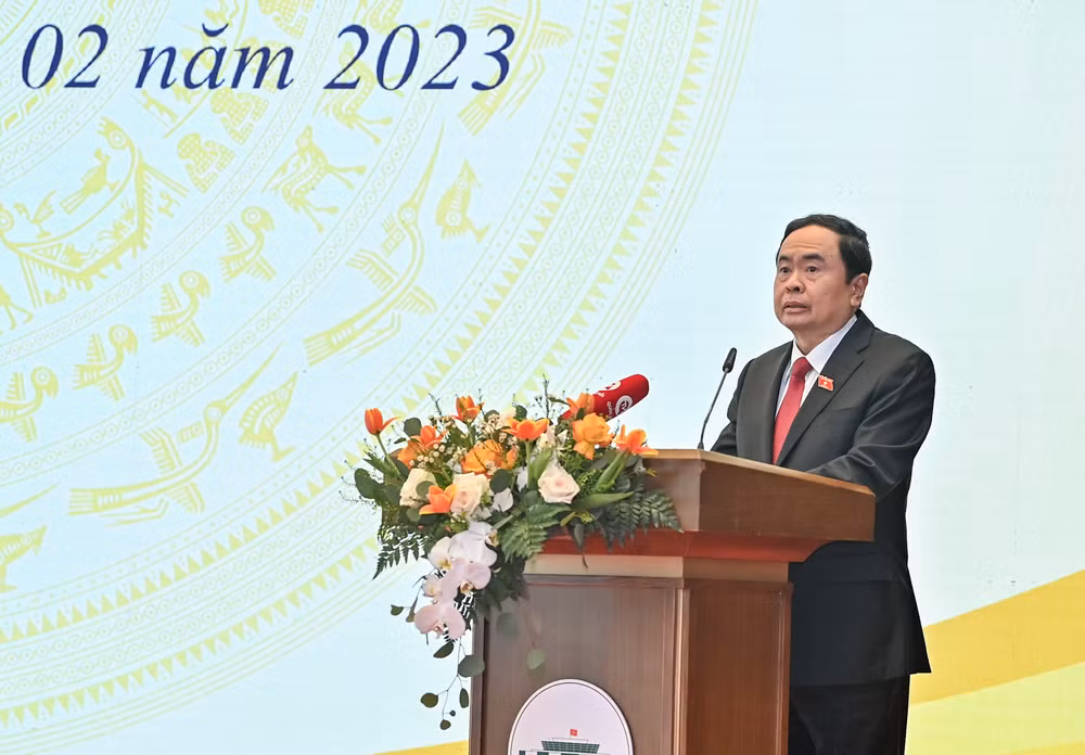 Phó Chủ tịch Thường trực Quốc hội Trần Thanh Mẫn phát biểu chỉ đạo Hội nghị.