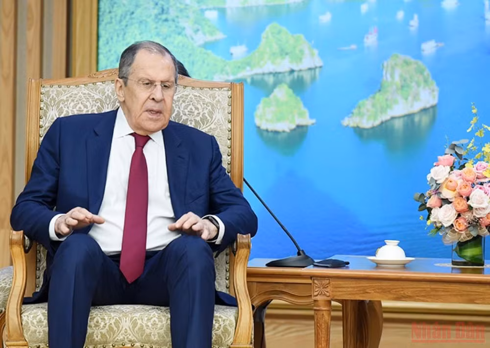Thủ tướng Phạm Minh Chính tiếp Bộ trưởng Ngoại giao Nga Sergey Lavrov -0
