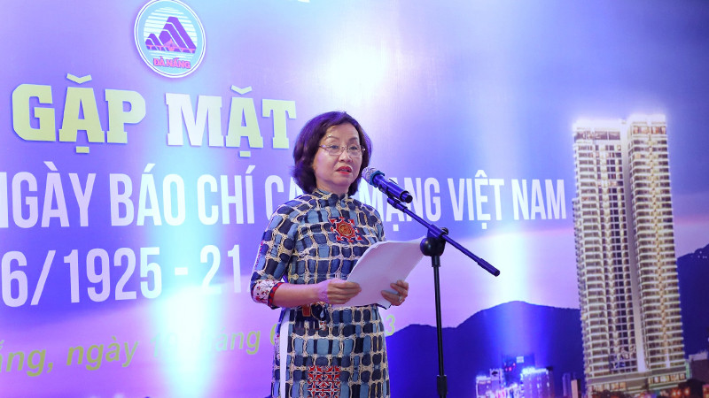 Phó Chủ tịch Ủy ban nhân dân thành phố Đà Nẵng Ngô Thị Kim Yến chúc mừng các cơ quan báo chí và các cán bộ quản lý báo chí trên địa bàn thành phố.