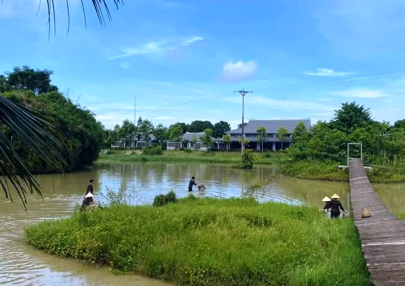 Trải nghiệm ở làng du lịch Yên Trung, huyện Yên Định, tỉnh Thanh Hóa.