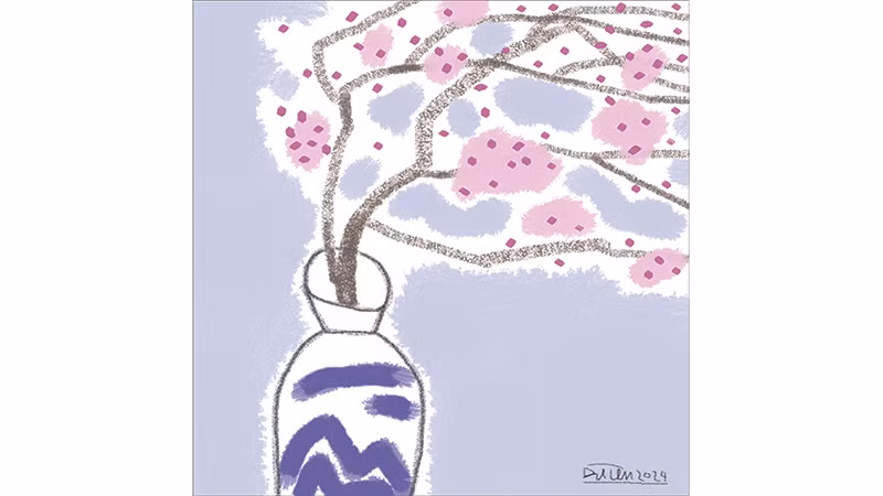 Minh họa trang thơ: ĐẶNG TIẾN