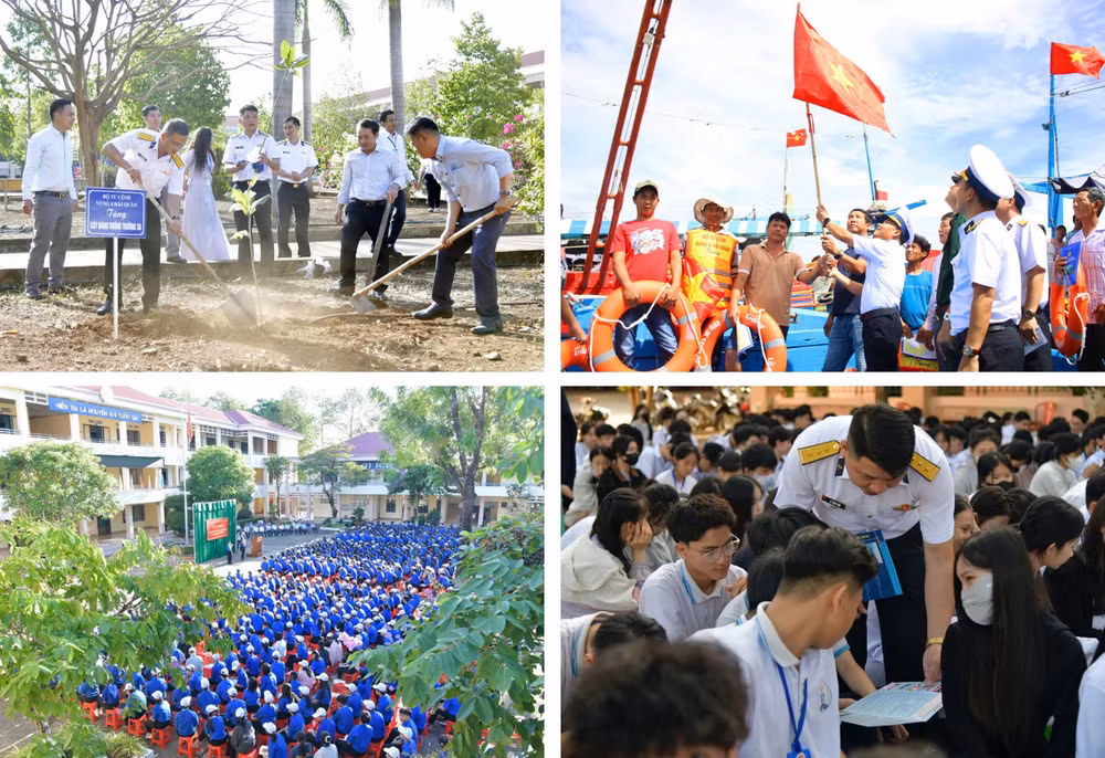 Chương trình “Hải quân Việt Nam làm điểm tựa cho ngư dân vươn khơi, bám biển” tại tỉnh Ninh Thuận và tuyên truyền biển đảo tại tỉnh Bình Phước được Lữ đoàn 955 thực hiện thường niên.