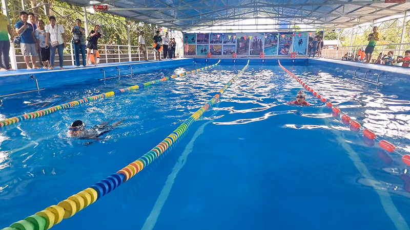 Vận động viên đang tham gia thi đấu. 