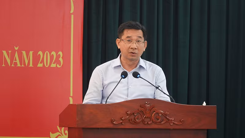 Chủ nhiệm Ủy ban Kiểm tra Thành ủy Thành phố Hồ Chí Minh Dương Ngọc Hải phát biểu chỉ đạo hội nghị.