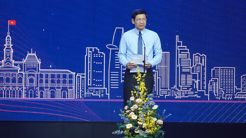 Thứ trưởng Văn hóa, Thể thao và Du lịch Hồ An Phong phát biểu tại lễ khai mạc.