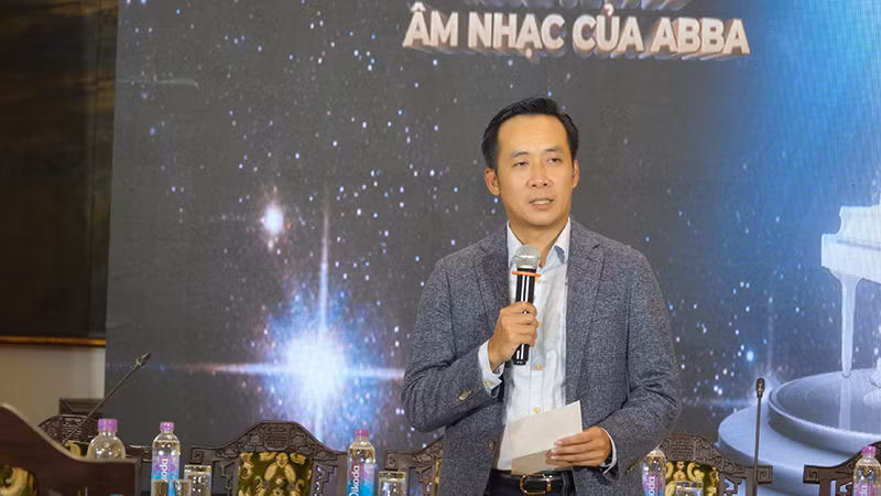 Ông Nguyễn Bảo Trung,Tổng Giám đốc SPO phát biểu tại buổi họp báo.