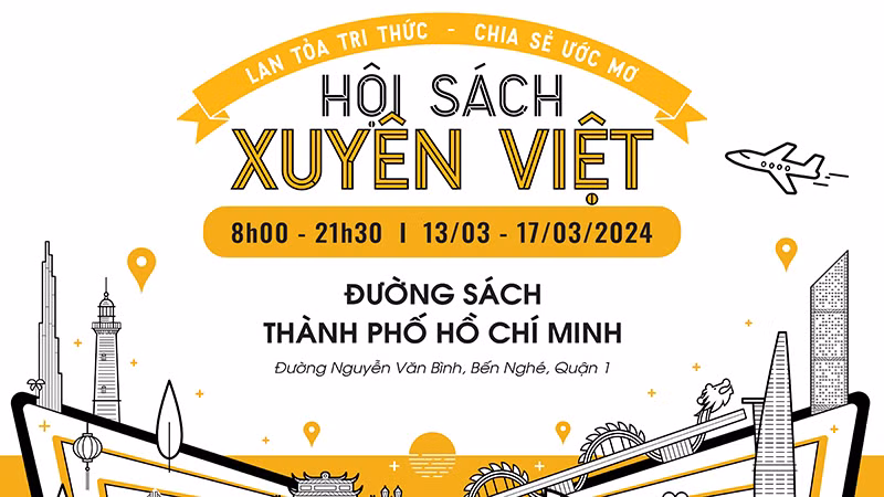 Hội sách Xuyên Việt trưng bày hơn 16.000 tựa đầu sách.