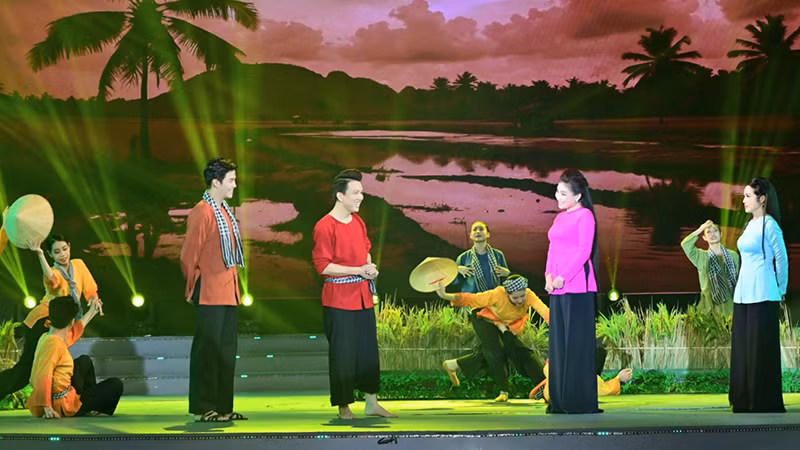 Một tiết mục trong chương trình. (Ảnh: Quốc Thanh) Một tiết mục trong chương trình. (Ảnh: Quốc Thanh)