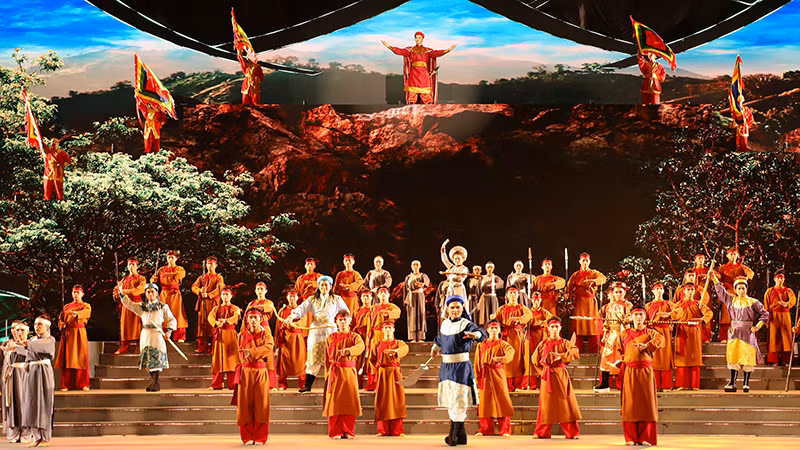 Một cảnh trong chương 1 “Tiếng trống Tây Sơn”.