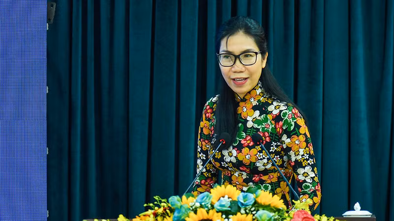 Đại biểu phát biểu tại hội nghị.