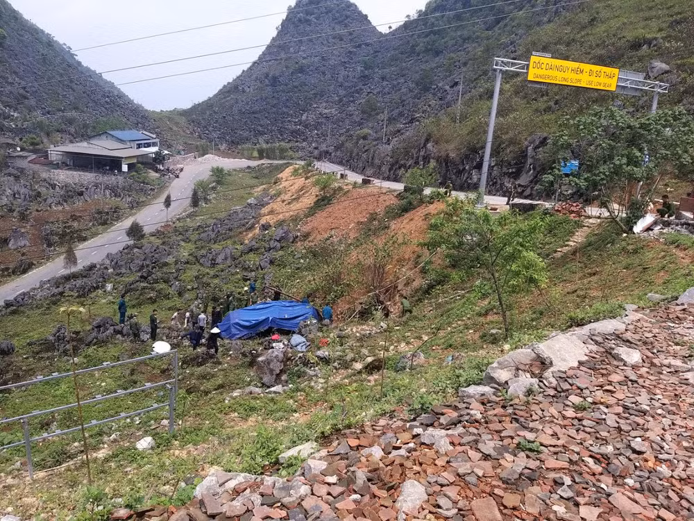 Hiện trường vụ tai nạn giao thông. (Ảnh CTV)