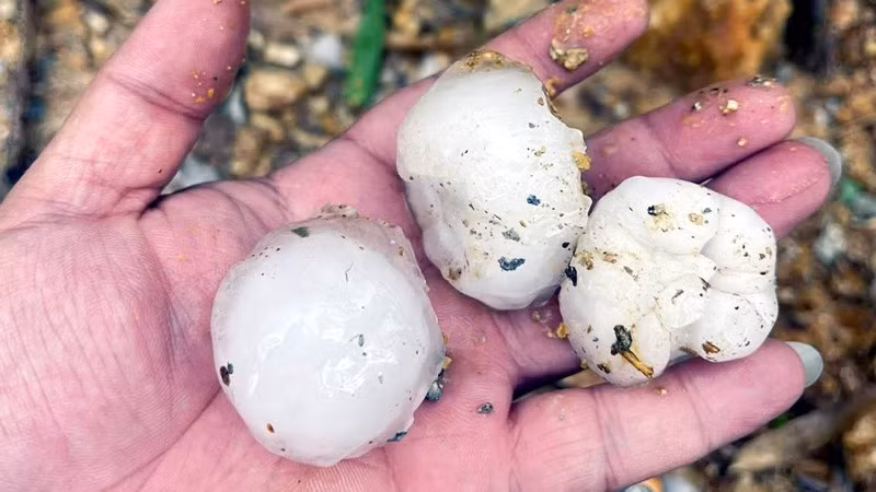 Liên tiếp xảy ra mưa đá ở huyện Mèo Vạc.