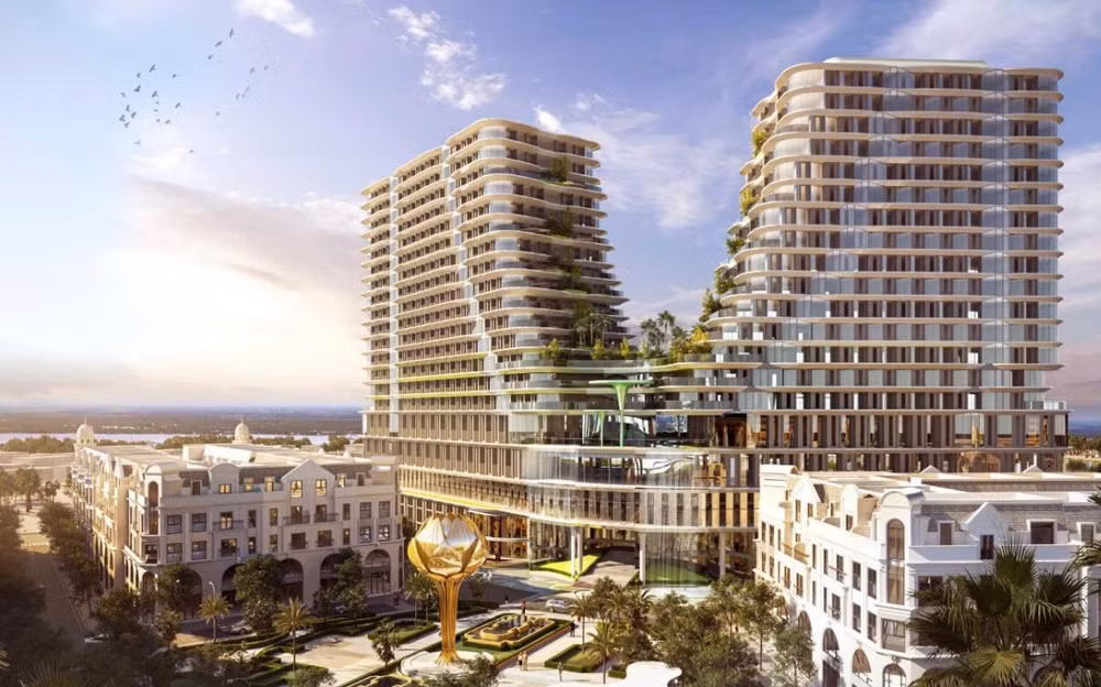 Phối cảnh công trình Khách sạn-Trung tâm thương mại-Trung tâm hội nghị.