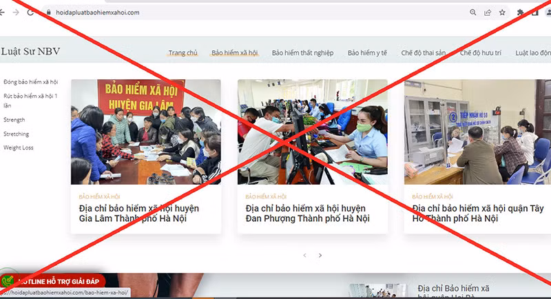 Dùng hình ảnh trái phép, giả mạo một số đơn vị của Bảo hiểm xã hội Hà Nội trục lợi