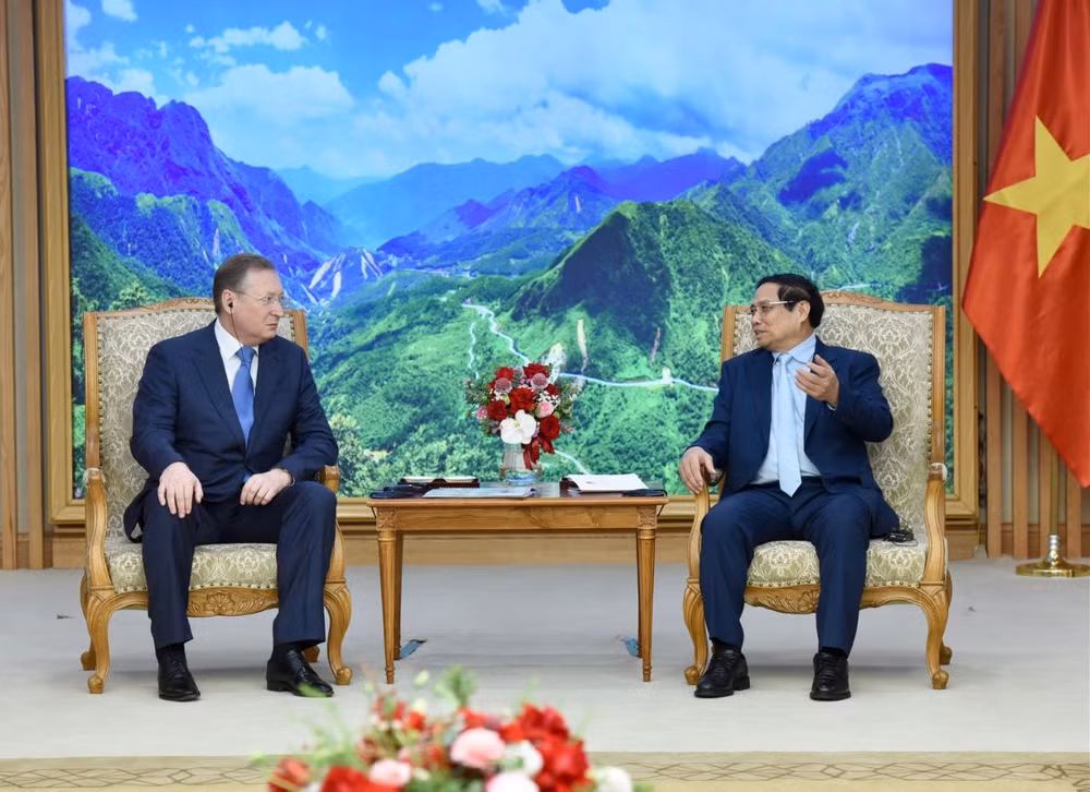 Thủ tướng Phạm Minh Chính tiếp ông Kudryashov, Tổng giám đốc Công ty dầu khí Zarubezhneft (LB Nga).