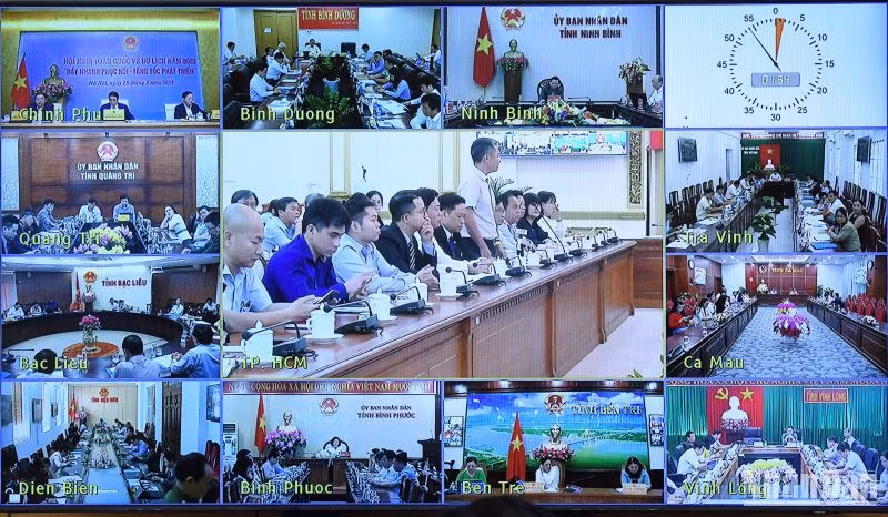 Hội nghị được tổ chức theo hình thức trực tuyến tới 63 tỉnh, thành phố.