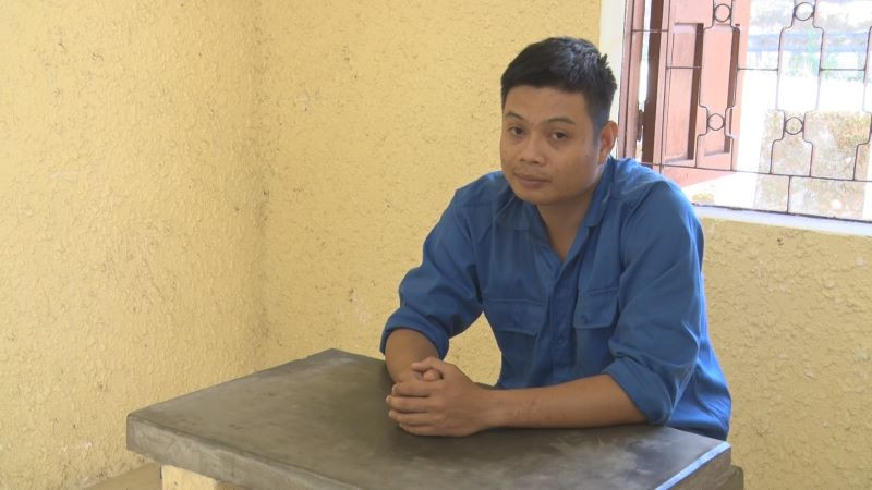 Đối tượng Lương Minh Tín tại cơ quan Công an (Ảnh: Công an cung cấp) 