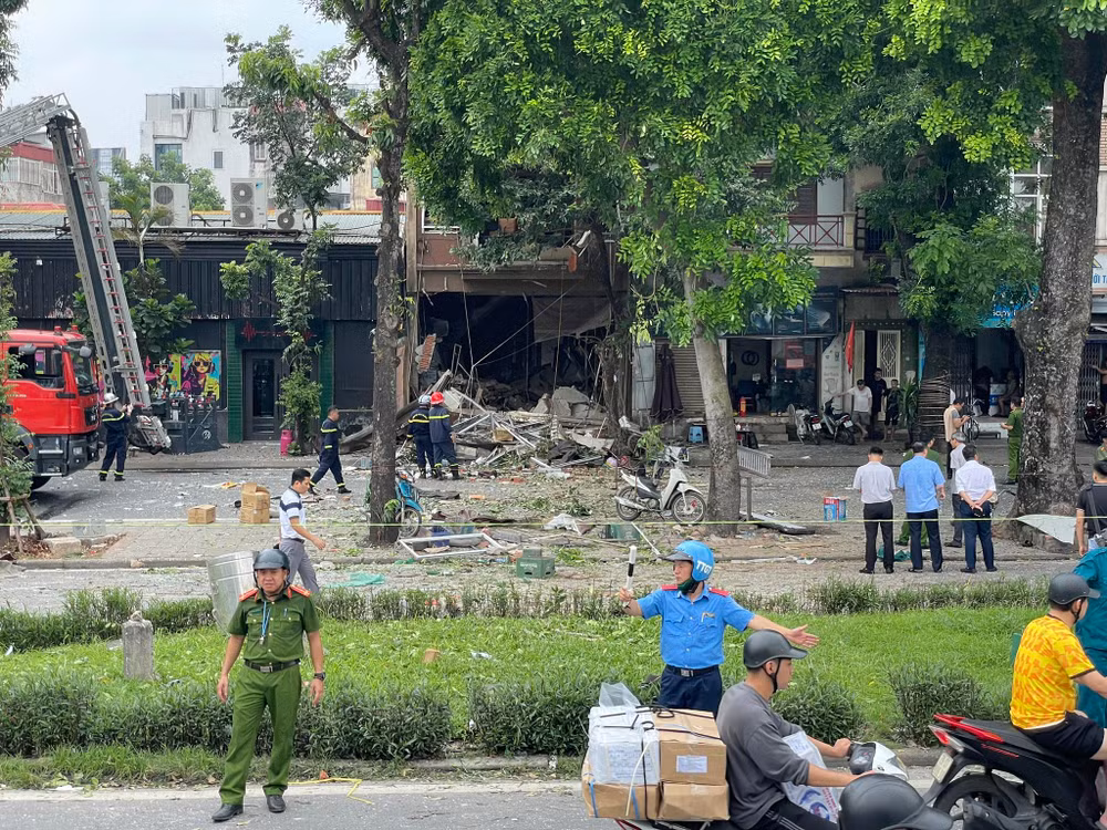 Khu vực hiện trường hiện đã được phong tỏa. (Ảnh: CTV Nguyễn Định)