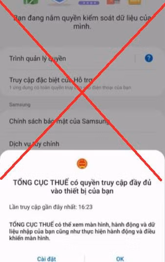 Giao diện một app giả mạo.