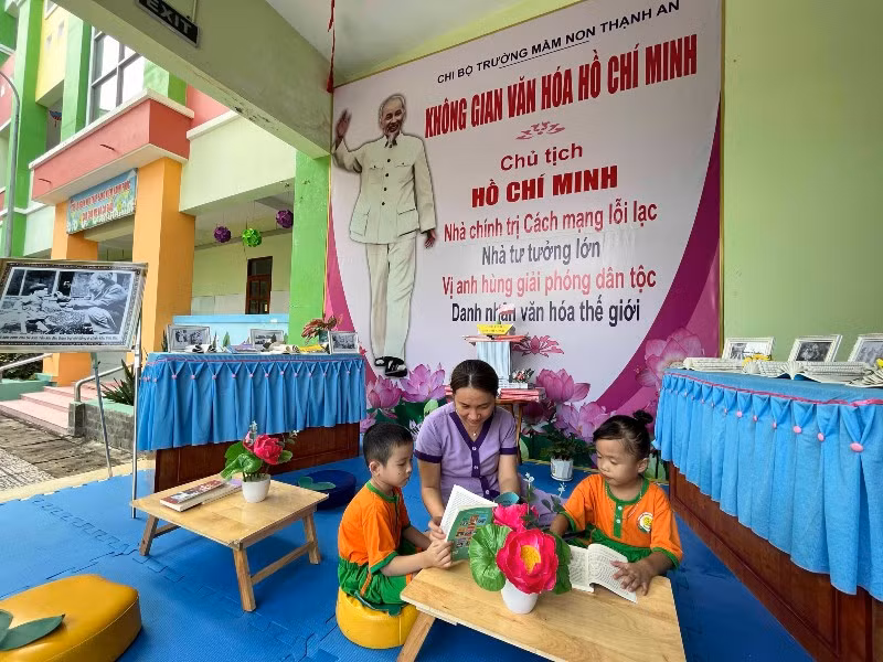 Không gian Văn hóa Hồ Chí Minh tại trường Mầm non Thạnh An, xã Thạnh An, huyện Cần Giờ.