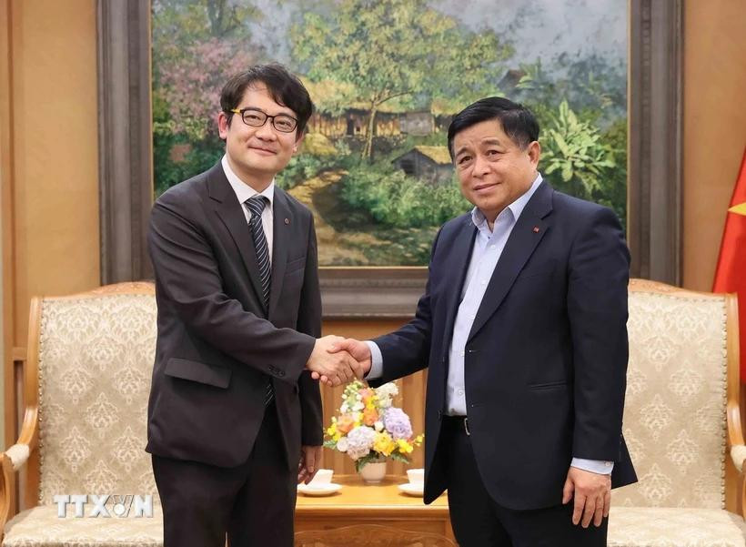 Phó Thủ tướng Nguyễn Chí Dũng tiếp Tổng Giám đốc Công ty TNHH LG Display Việt Nam Choi In Kwan. (Ảnh: AN ĐĂNG/TTXVN)