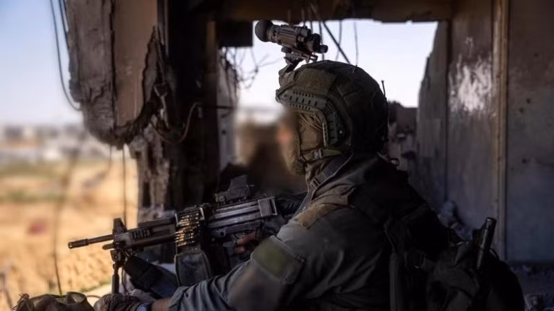 Binh sĩ Israel tham gia chiến dịch quân sự ở miền nam Dải Gaza ngày 6/5/2025. (Nguồn: THX/TTXVN)