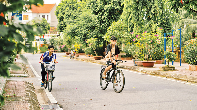Những tuyến đường xanh, sạch, đẹp là kết quả của quá trình xây dựng nông thôn mới ở huyện Đan Phượng.