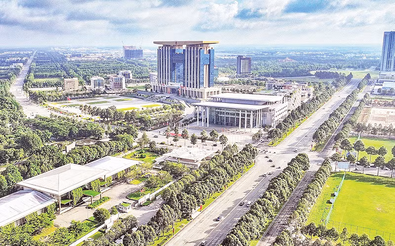 Một góc thành phố mới Bình Dương, là trung tâm Vùng đổi mới sáng tạo Bình Dương được ICF vinh danh. 