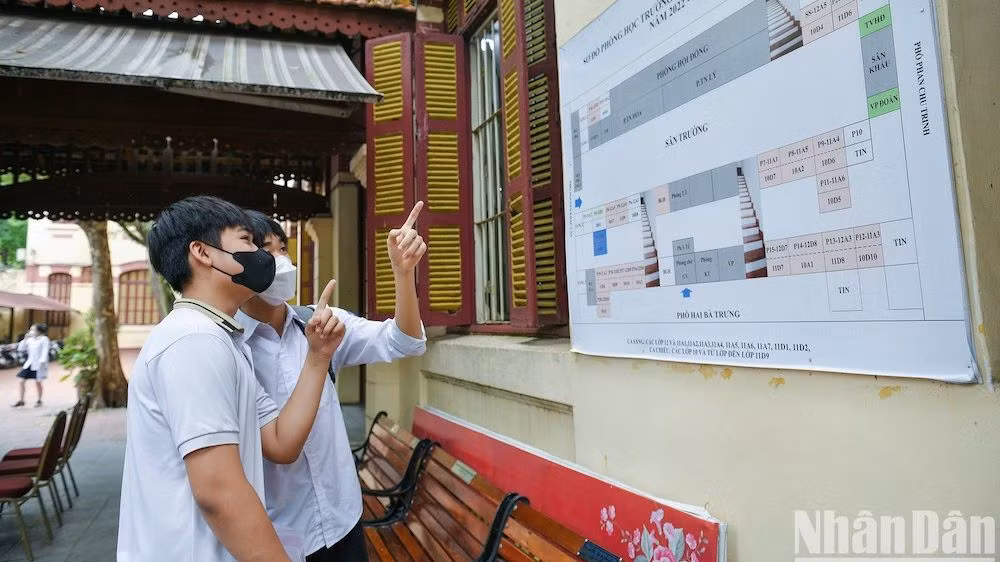 Thí sinh thi lớp 10 năm 2023 (Ảnh: THÀNH ĐẠT)