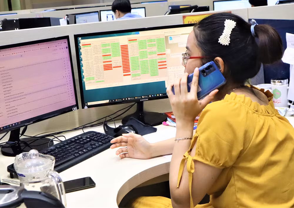 Phòng điều hành tại Trung tâm Dự báo khí tượng thủy văn quốc gia.