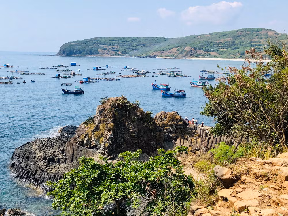 Di tích quốc gia đặc biệt Gành Đá Đĩa ở huyện Tuy An, Phú Yên.