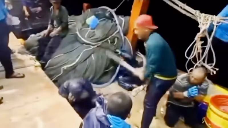 Một số người chứng kiến vụ việc nhưng không dám can ngăn. (Ảnh cắt từ clip).