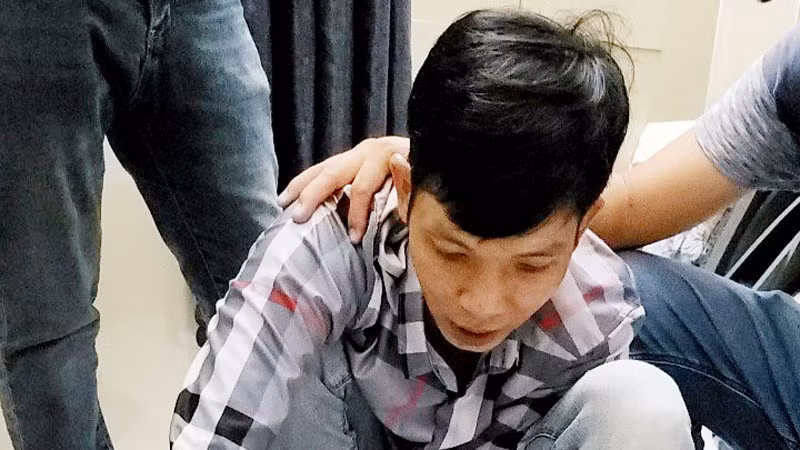 Đối tượng Trần Văn Trường bị công an bắt. (Ảnh: Công an cung cấp)