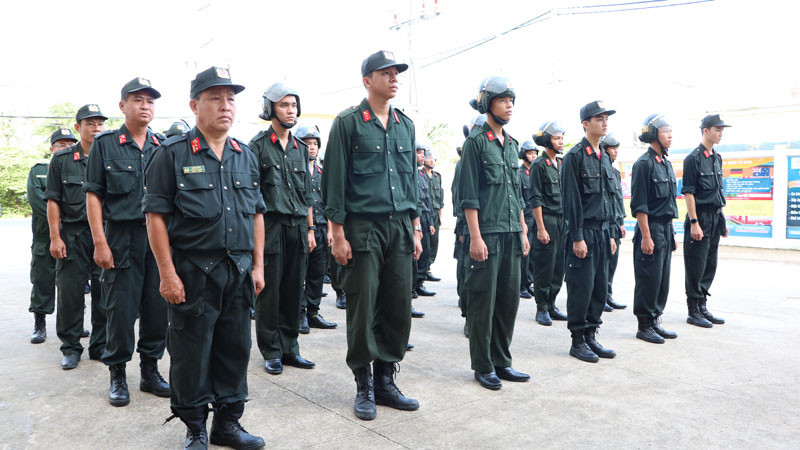 Đại đội Cảnh sát cơ động đóng trên địa bàn thành phố Phú Quốc.