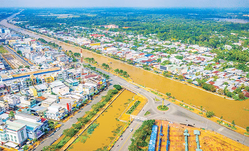 Một góc thành phố Vị Thanh.