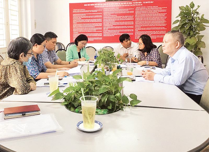 Một hoạt động giám sát của Ủy ban Mặt trận Tổ quốc quận Phú Nhuận tại địa phương.