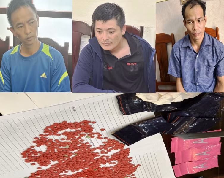 Ba đối tượng bị tạm giữ hình sự cùng ma túy tang vật. Ba đối tượng bị tạm giữ hình sự cùng ma túy tang vật.