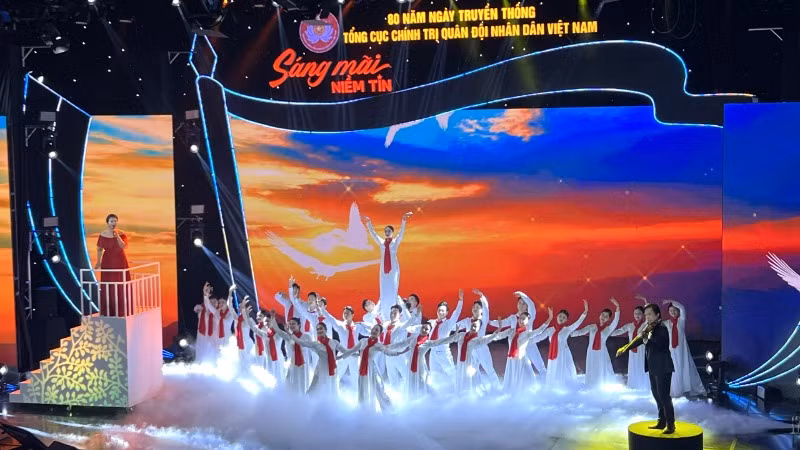 Các tiết mục nghệ thuật được dàn dựng công phu, đặc sắc.