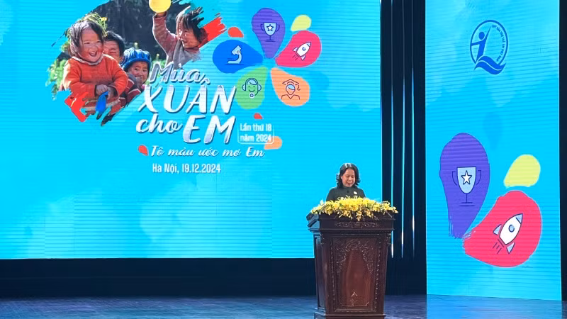 Phó Chủ tịch nước Võ Thị Ánh Xuân phát biểu tại chương trình.