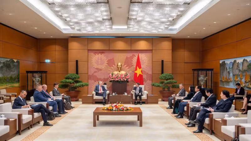 Quang cảnh buổi tiếp. 