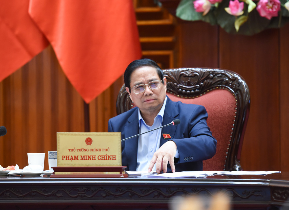 Thủ tướng Phạm Minh Chính phát biểu chỉ đạo hội nghị. Thủ tướng Phạm Minh Chính phát biểu chỉ đạo hội nghị.