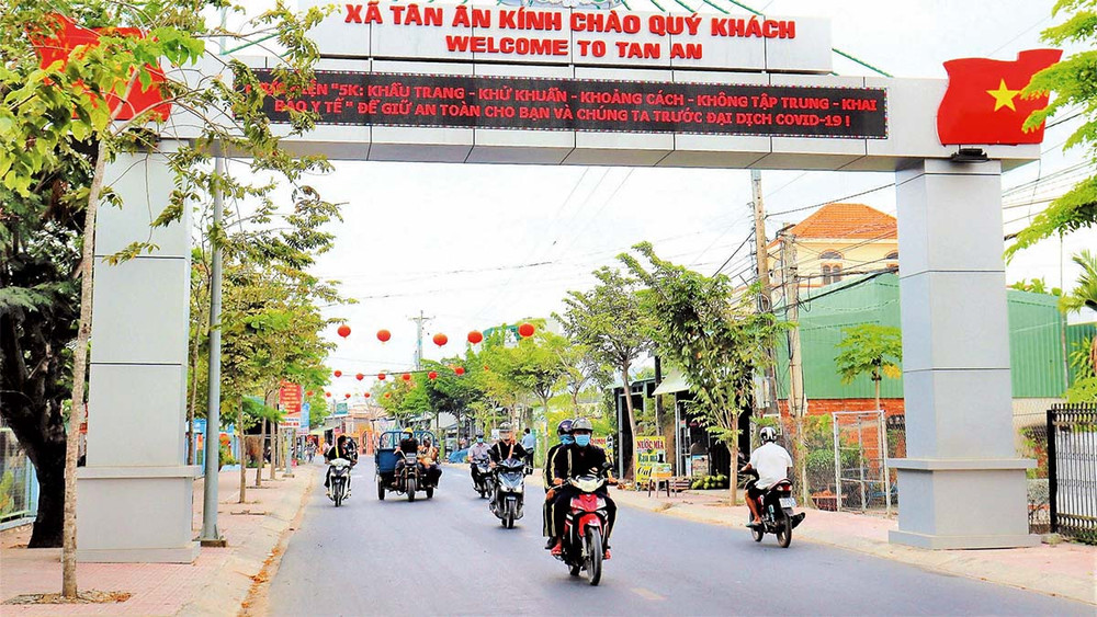 Xã Tân Ân, huyện Cần Đước đang tiến tới xã nông thôn mới kiểu mẫu đầu tiên của huyện. 