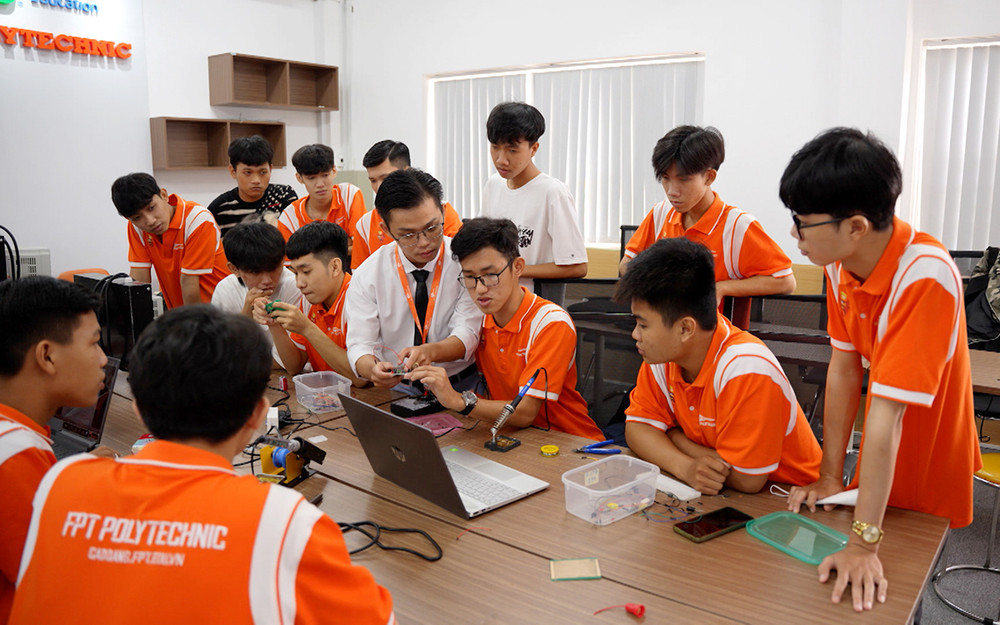 Giờ học tại Trường FPT Polytechnic (Cần Thơ).