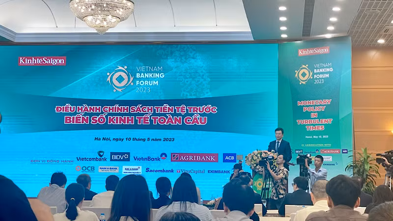 Phó Thống đốc Ngân hàng Nhà nước Phạm Thanh Hà phát biểu khai mạc Diễn đàn.