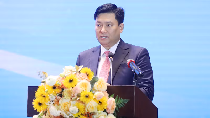 Chủ tịch Hội đồng Hiệp hội Ngân hàng Việt Nam Phạm Toàn Vượng phát biểu khai mạc Hội nghị Thường niên lần thứ V, Nhiệm kỳ VII.