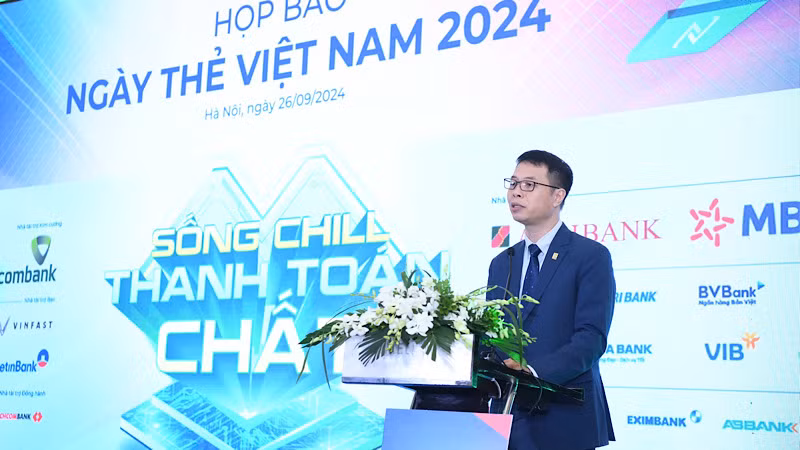 Ông Nguyễn Quang Hưng, Chủ tịch HĐQT NAPAS phát biểu.